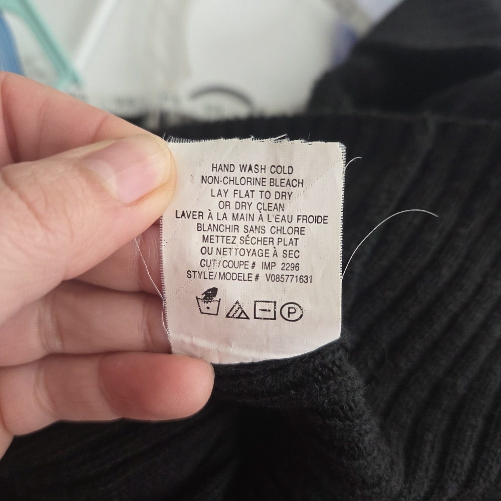 Vince Baby Alpaca Blend Black Convertible Collar Cardigan w/Pockets M - Picture 7 of 7